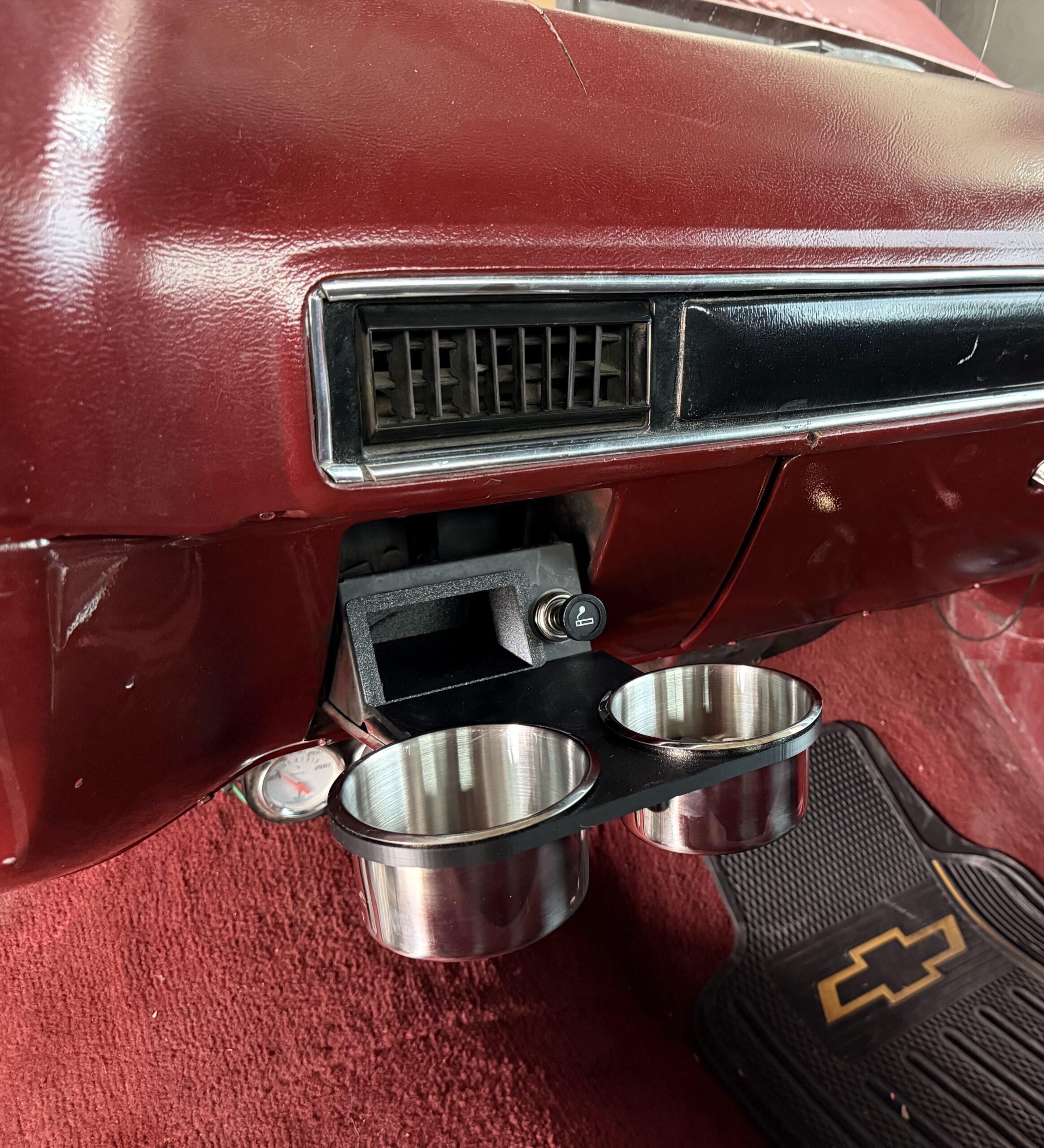 Squarebody Chevy Truck Cup Holder 73-87 C/K Series Black Accessory for Silverado Blazer GMC